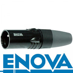 Enova conector de cable XLR macho de 3 pines, negro