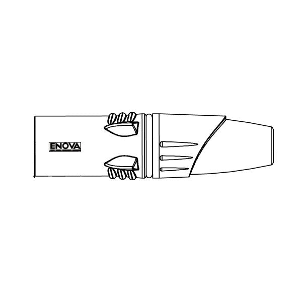 Enova conector de cable XLR macho de 3 pines, negro