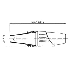 Enova conector de cable XLR macho de 3 pines, negro