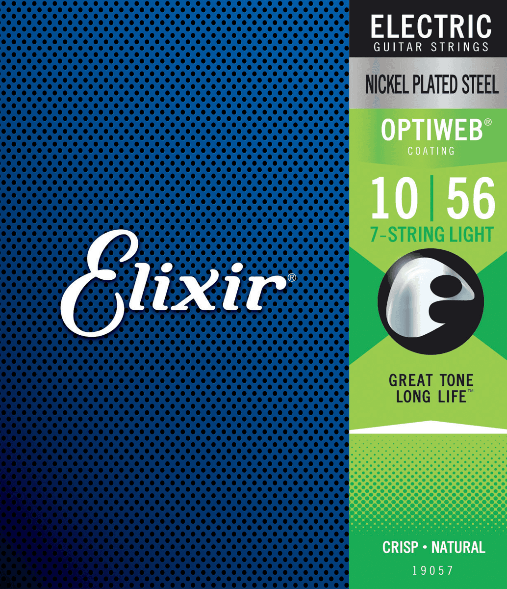 Elixir Optiweb Cuerdas de Guitarra (7-String, 10-56 Light)