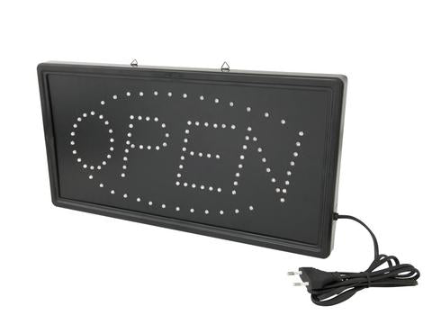 Cartel OPEN, LED