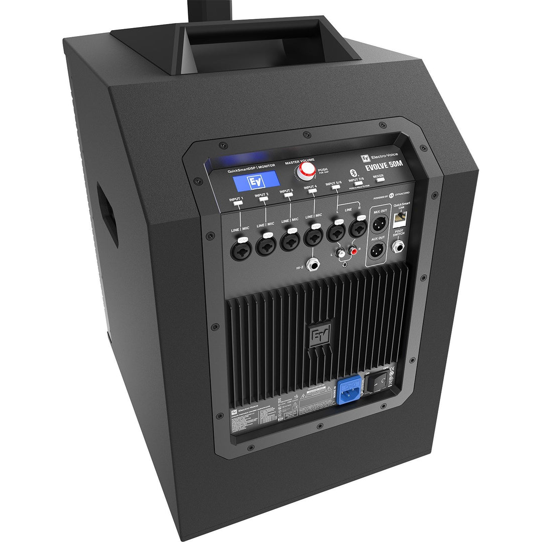 EV Evolve 50M - Sistema de Altavoces de Columna Portátil con mezclador de 8 canales