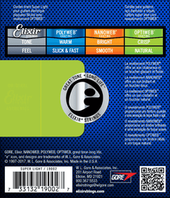Elixir Optiweb Cuerdas de Guitarra (Light/Heavy, 10-52)