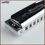 Easttop T008 Blues Harp Armónica (F, Plateado)