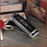 Easttop T008 Blues Harp Armónica (F, Plateado)