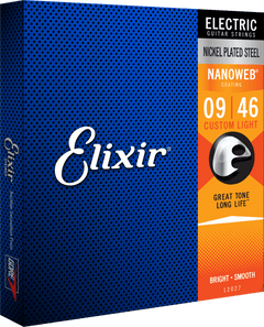 Elixir Nanoweb Cuerdas de Guitarra (Custom Light, 09-46)