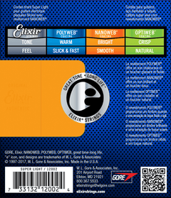 Elixir Nanoweb Cuerdas de Guitarra (Super Light, 09-42)
