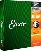 Elixir Nanoweb Stainless Steel Bass String (Medium /4c 45-105)