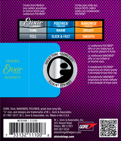 Elixir Polyweb Bronze 80/20 Cuerdas de Guitarra (Medium, 13-56)