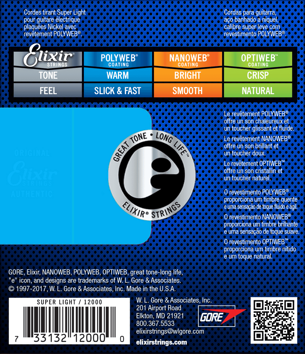 Elixir Polyweb Cuerdas de Guitarra (Super Light, 09-42)