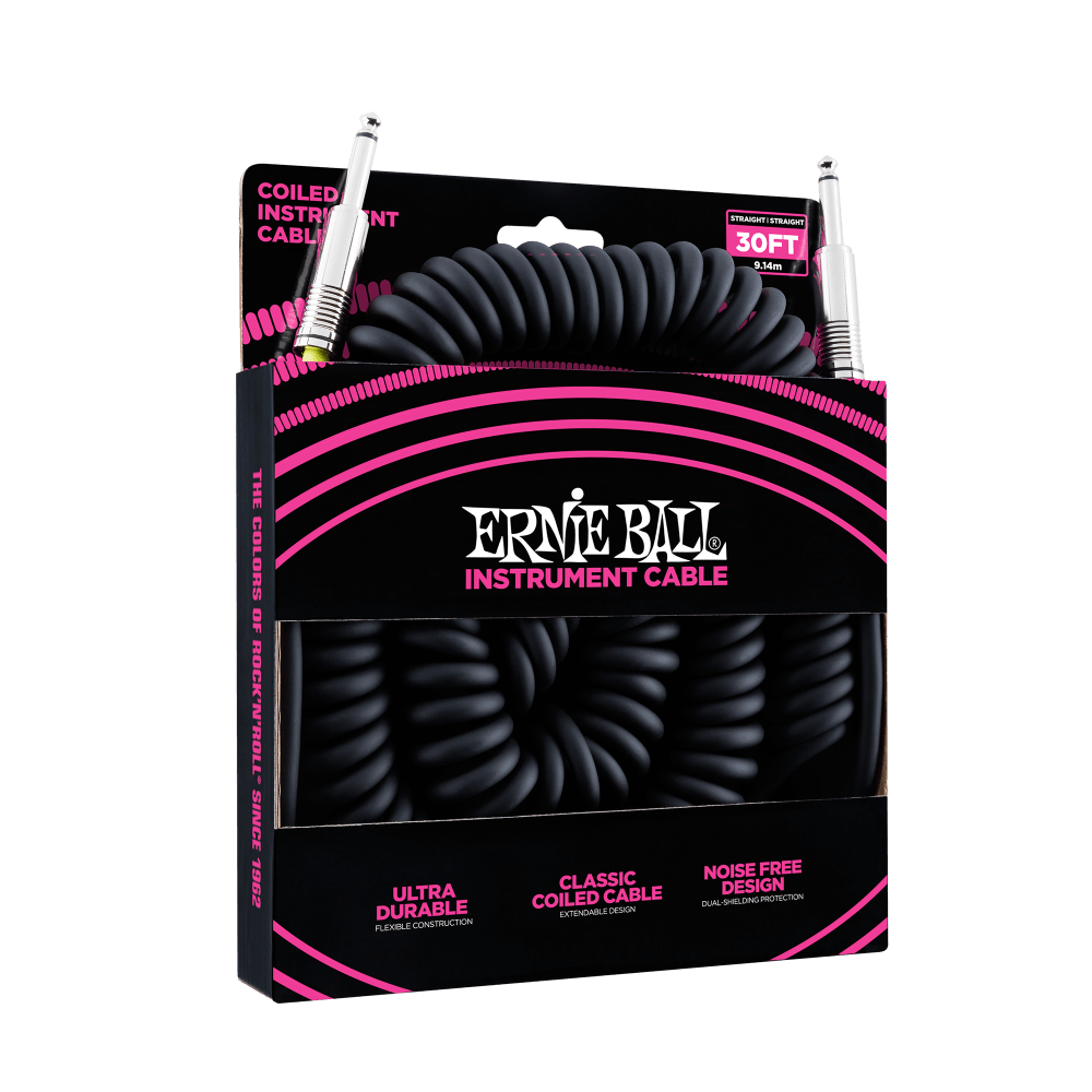 Ernie Ball 6044 Cable de Guitarras (Negro, 9m)