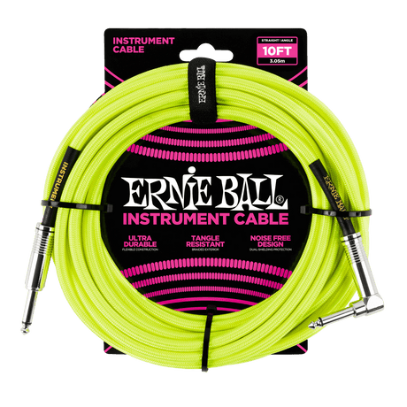 Ernie Ball 6080 Cable de Guitarras (Amarillo, 3m)