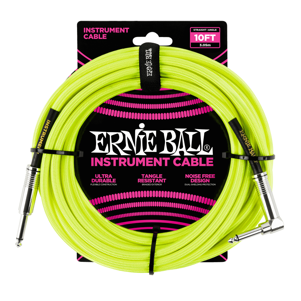 Ernie Ball 6080 Cable de Guitarras (Amarillo, 3m)