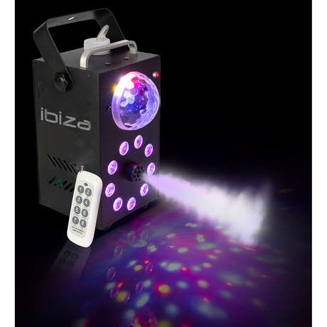 Ibiza Máquina de niebla con efecto RGB y Astro (700W)