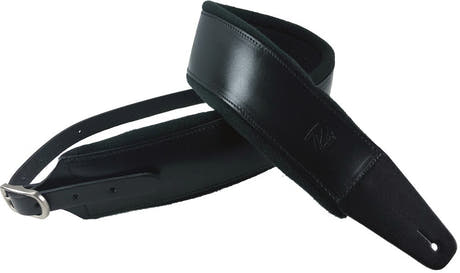 Profile FPB01 Correa profesional de cuero italiano para Guitarras - Black
