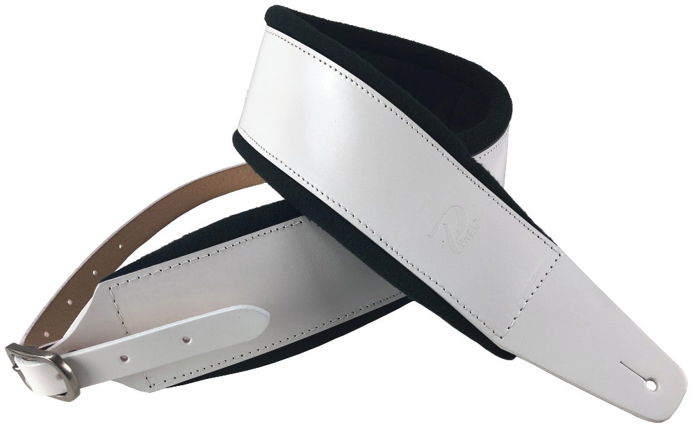 Profile FPB04 Correa profesional de cuero italiano para Guitarras - White