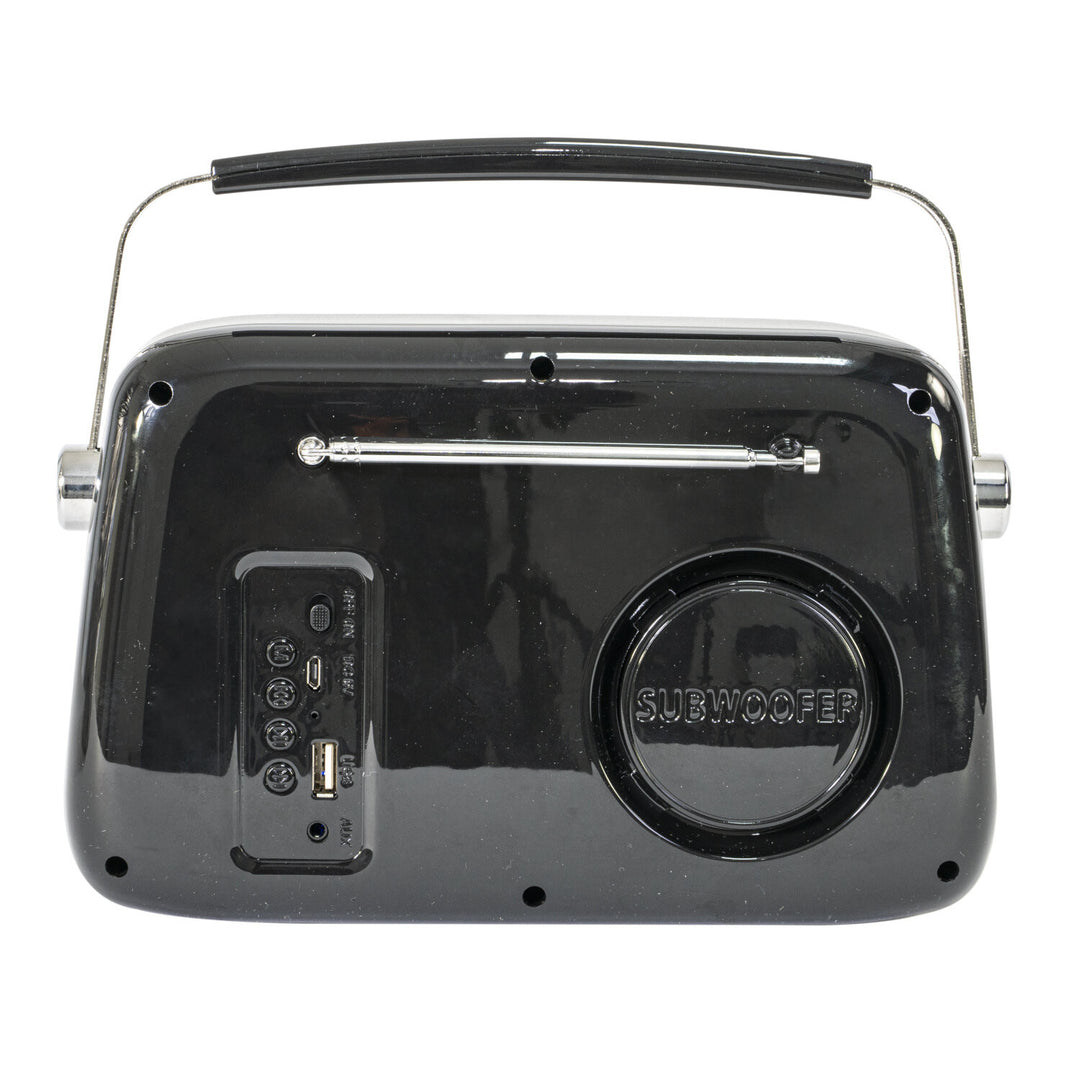 Madison Retro Radio con Bluetooth y FM (Negro)