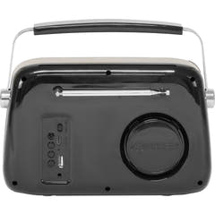 Madison Retro Radio con Bluetooth, FM y DAB (Negro)