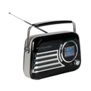 Madison Retro Radio con Bluetooth, FM y DAB (Negro)