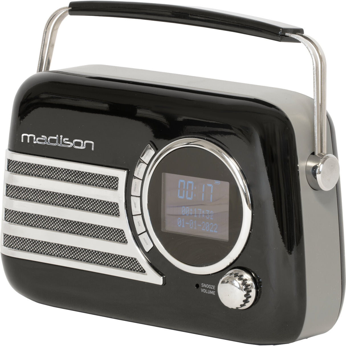Madison Retro Radio con Bluetooth, FM y DAB (Negro)