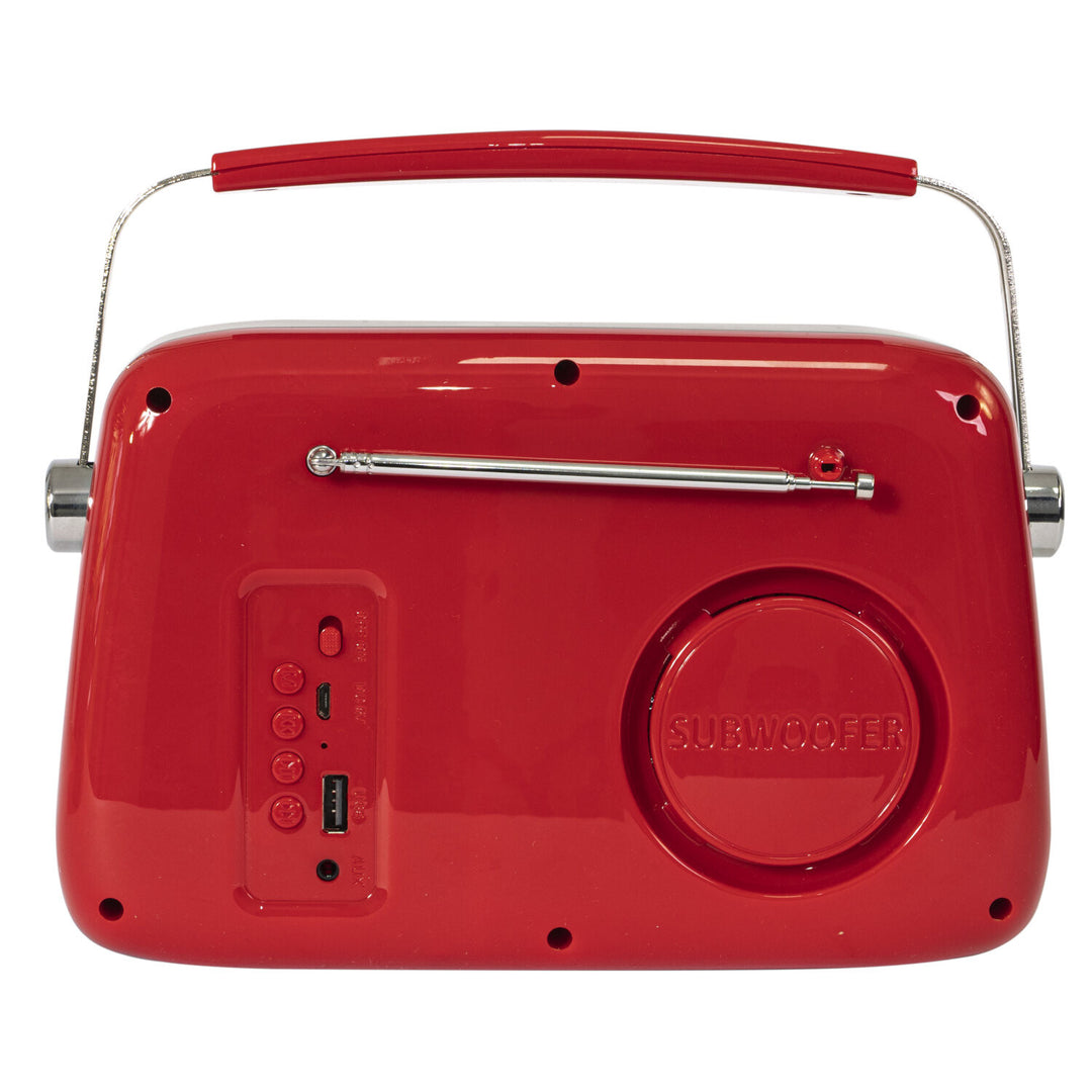 Madison Retro Radio con Bluetooth y FM (Rojo)