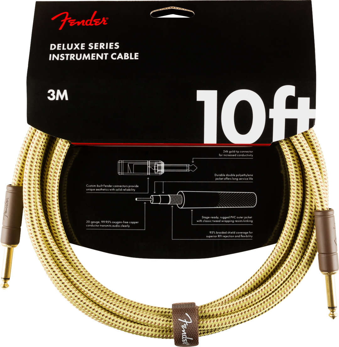 Fender Deluxe Guitarras Kabel (Tweed, 3m)
