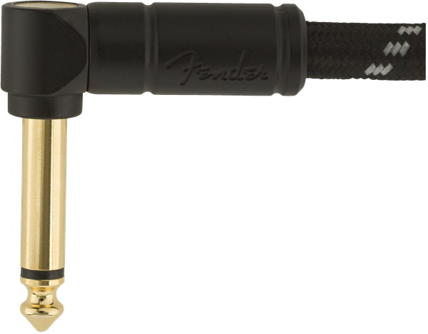 Fender Deluxe Guitarras Kabel Vinkelstik (Black Tweed, 3m)