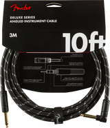 Fender Deluxe Instrument Cable, 3m, angled connector (Black Tweed)