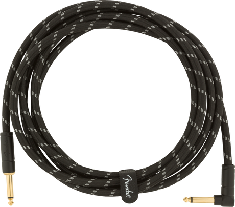 Fender Deluxe Guitarras Kabel Vinkelstik (Black Tweed, 3m)