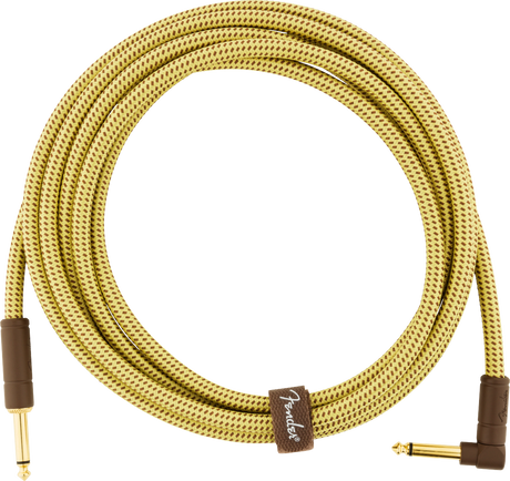 Fender Deluxe Guitarras Kabel Vinkelstik (Tweed, 3m)
