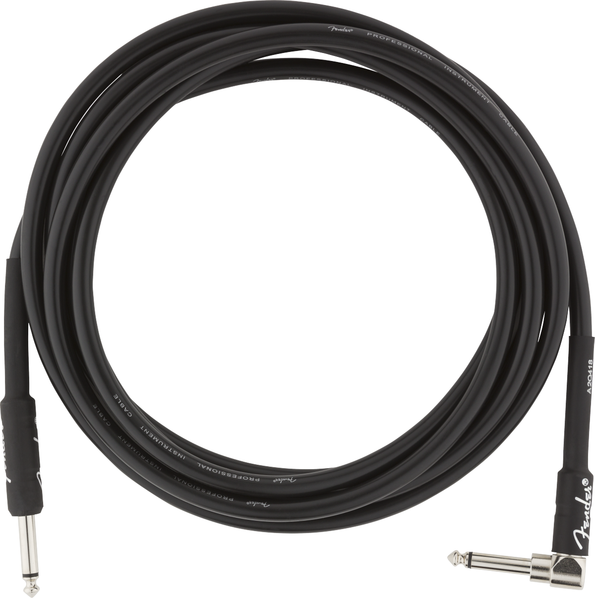 Fender Professional Instrument Cable, 3m, Angled Connector (Black)
