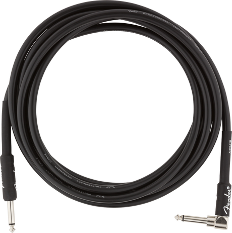 Fender Professional Guitarras Kabel Vinkelstik (Negro, 3m)
