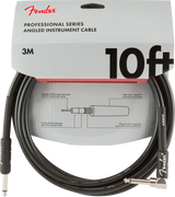 Fender Professional Instrument Cable, 3m, Angled Connector (Black)