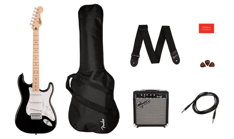 Fender Squier Sonic Stratocaster Guitarra eléctrica Paquete de Inicio (Sort)