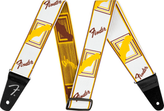 Fender Weighless Correa de Guitarra (White/Yellow/Brown, 2")