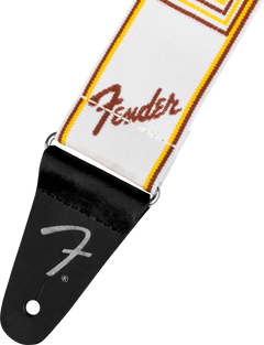 Fender Weighless Correa de Guitarra (White/Yellow/Brown, 2")