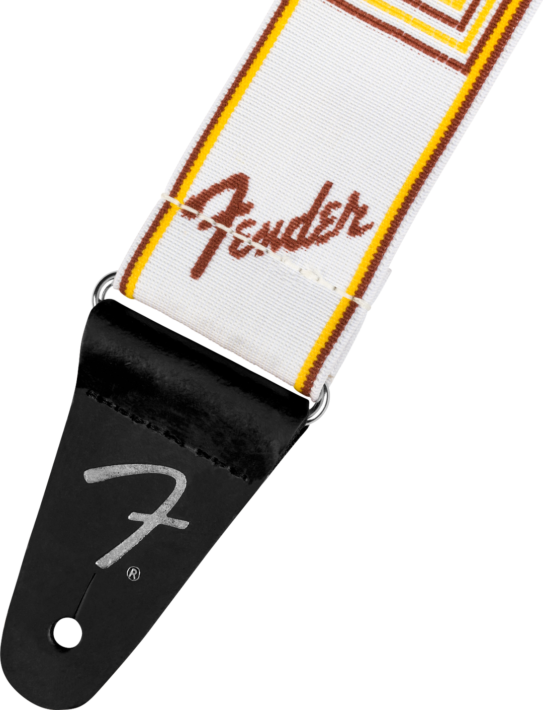 Fender Weighless Correa de Guitarra (White/Yellow/Brown, 2")