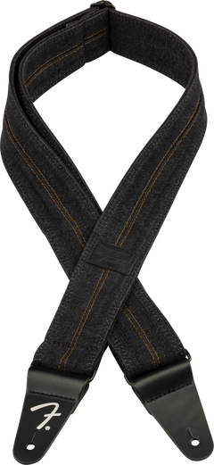 Fender x Wrangler Denim Correa de Guitarra (Washed Black Stitch, 2")