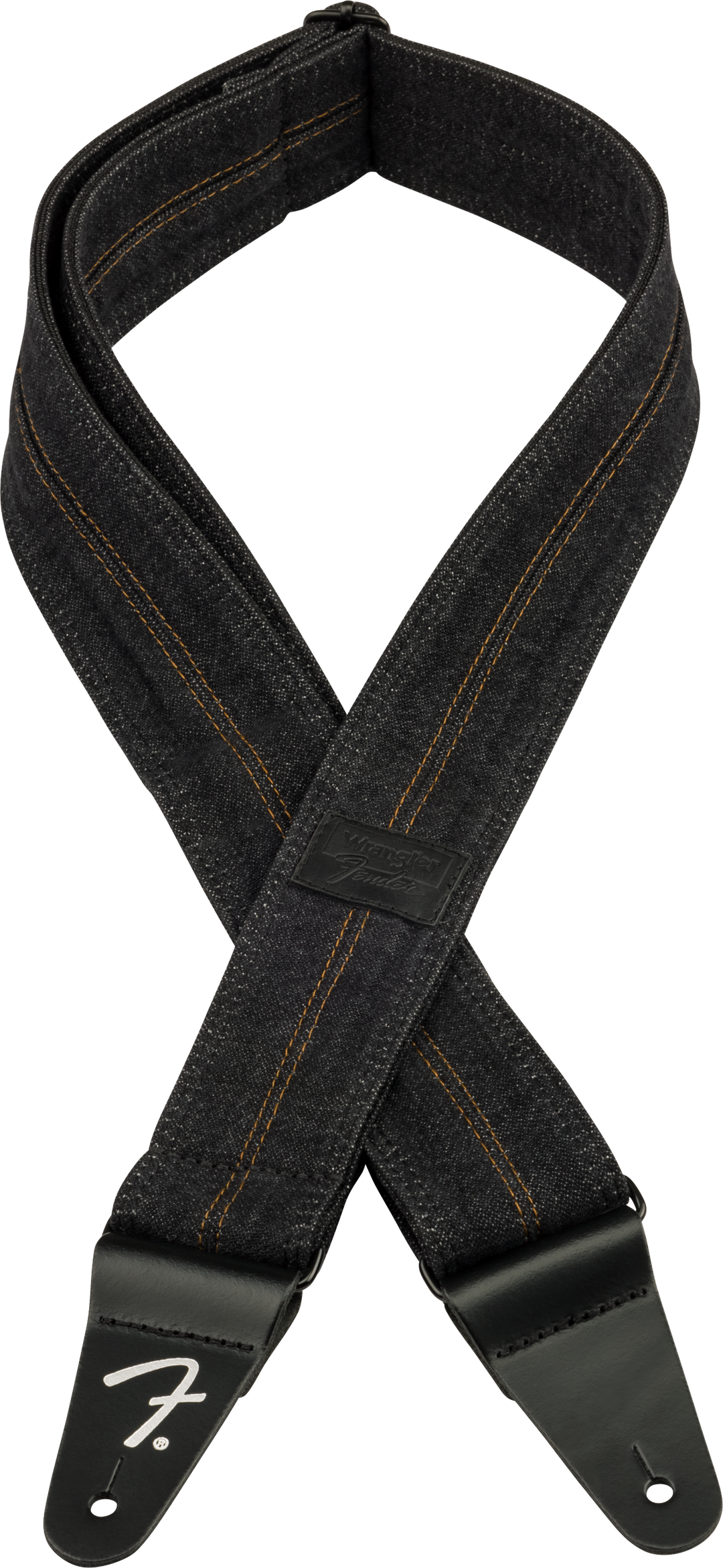 Fender x Wrangler Denim Correa de Guitarra (Washed Black Stitch, 2")