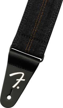 Fender x Wrangler Denim Correa de Guitarra (Washed Black Stitch, 2")