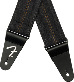 Fender x Wrangler Denim Correa de Guitarra (Washed Black Stitch, 2")