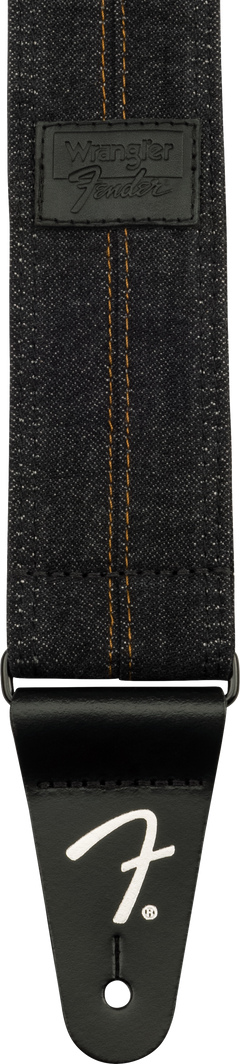 Fender x Wrangler Denim Correa de Guitarra (Washed Black Stitch, 2")