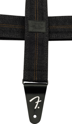 Fender x Wrangler Denim Correa de Guitarra (Washed Black Stitch, 2")