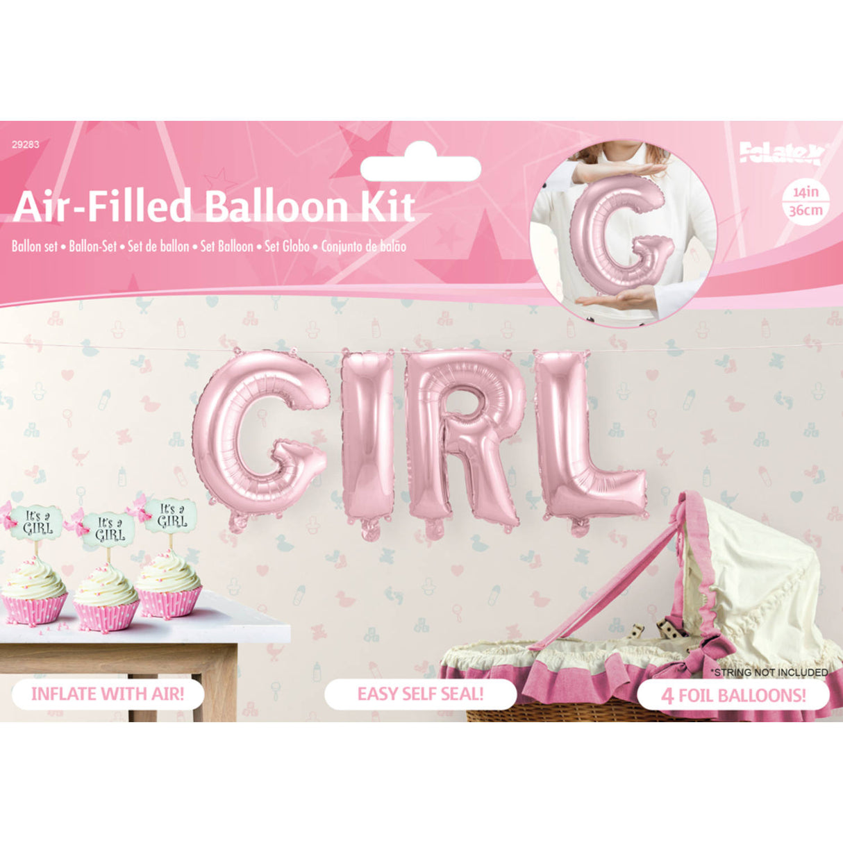 Foil balloon Baby Pink "Girl"