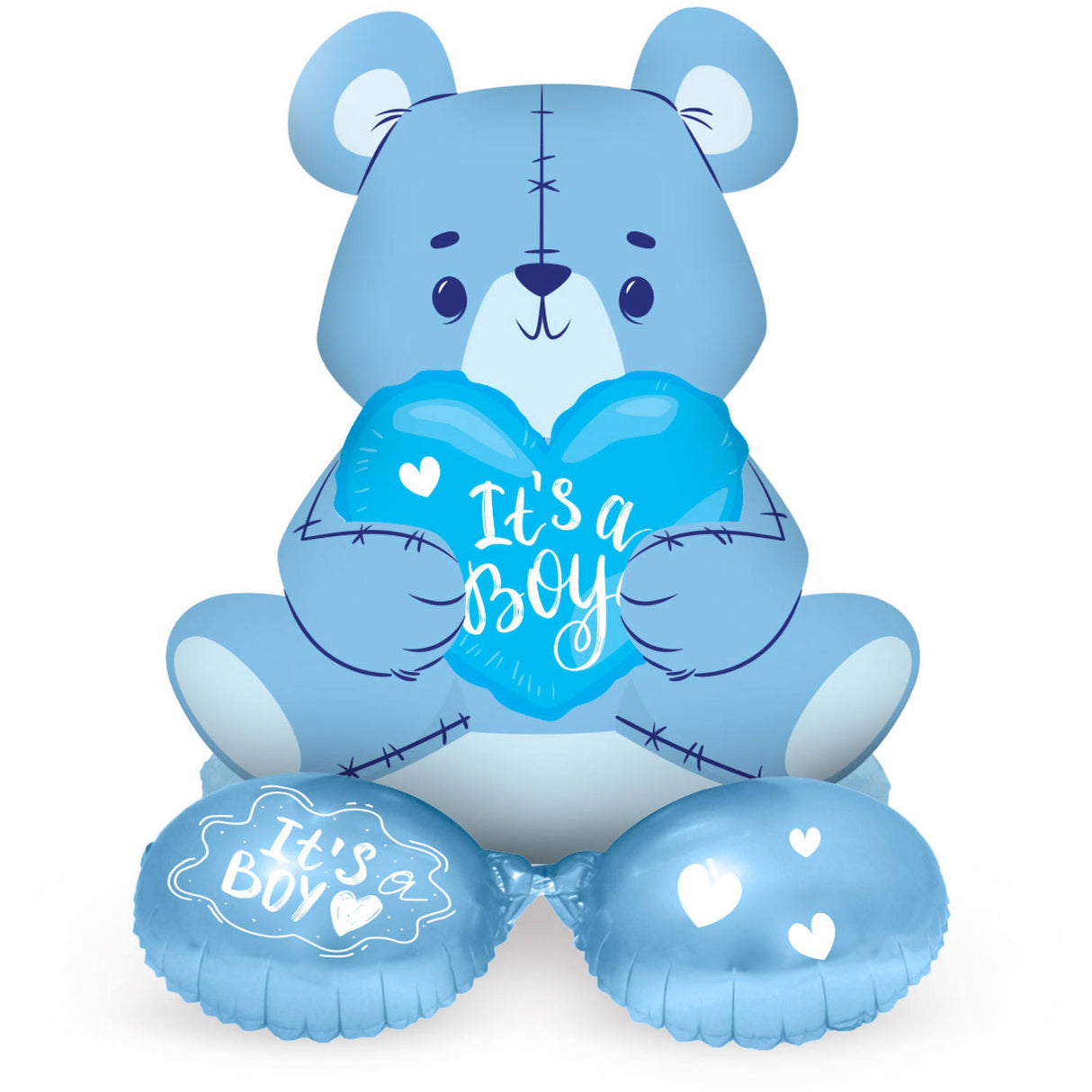 Globo de Foil con Base Oso 'Es un Niño' (Azul, 61cm)