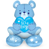 Globo de Foil con Base Oso 'Es un Niño' (Azul, 61cm)
