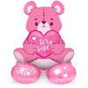 Globo de Foil con Base Oso 'Es una Niña' (Rosa, 61cm)