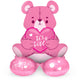 Globo de Foil con Base Oso 'Es una Niña' (Rosa, 61cm)