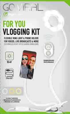 Digipower For You Kit de Vlogging 3" Ringlight con control remoto