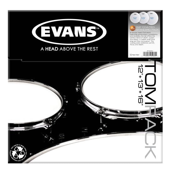 Evans G2 Skin Pack Standard Set Coated - 12", 13", 16"